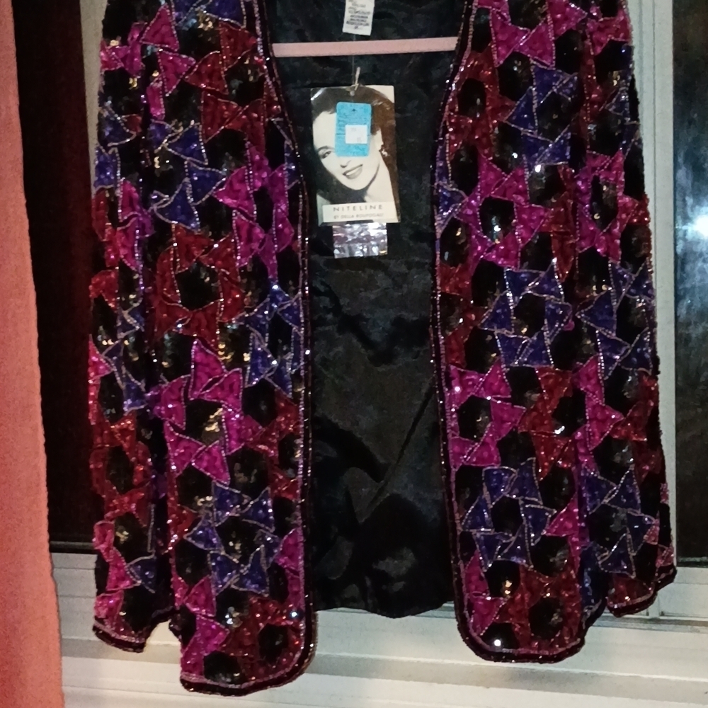 Bettie Page Vibrant Sequin Blazer